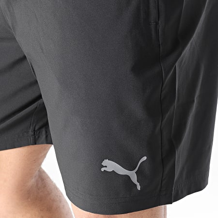 Puma - Pantalones cortos de jogging Team LIGA Sideline Striped 657263 Negro
