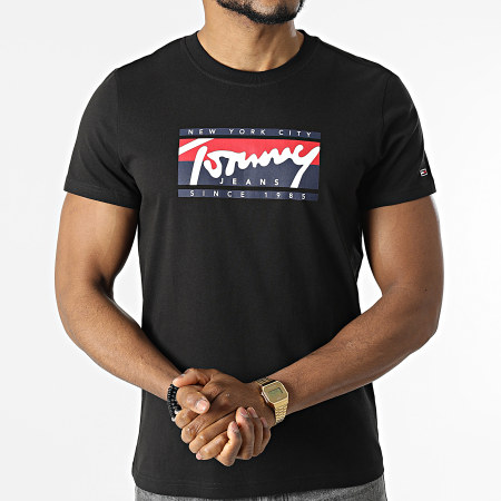 Tommy Hilfiger - T-shirt essenziale Tommy Script 3250 Nero