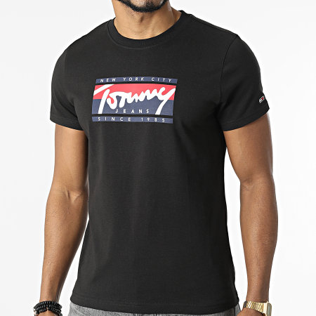 Tommy Hilfiger - Camiseta básica Tommy Script 3250 negra