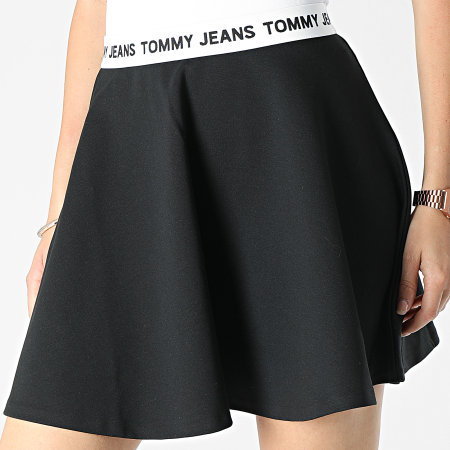 Tommy Jeans - Jupe Patineuse Femme Logo WB 2968 Noir