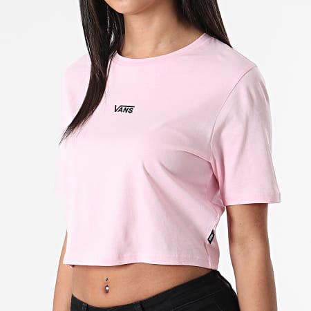 Vans - Camiseta Mujer Crop Flying V Rosa