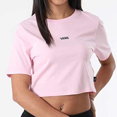 Vans - Tee Shirt Femme Crop Flying V Rose