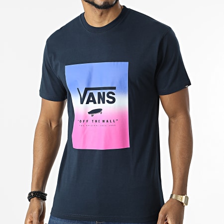 Vans - Stampa classica Box Tee Shirt A5E7Y Blu navy