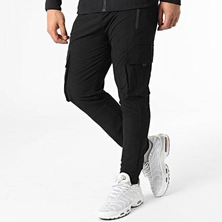 Zelys Paris - Sergio Set giacca e pantaloni da jogging con cappuccio nero