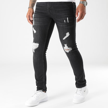 LBO - Jeans Slim Fit Rotos 2081 Denim Negro