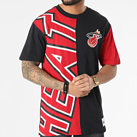 Mitchell and Ness - Tee Shirt Miami Heat TCRW1226-LAL Rouge Noir