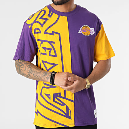 Mitchell and Ness - Tee Shirt Los Angeles Lakers TCRW1226-MHE Violet Orange