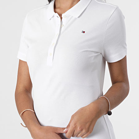 Tommy Hilfiger - Robe Polo Manches Courtes Femme 3918 Blanc
