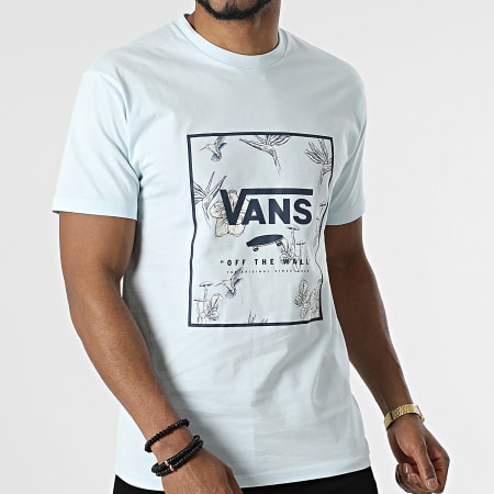 Vans - Tee Shirt Classic Print Box A5E7Y Bleu Clair