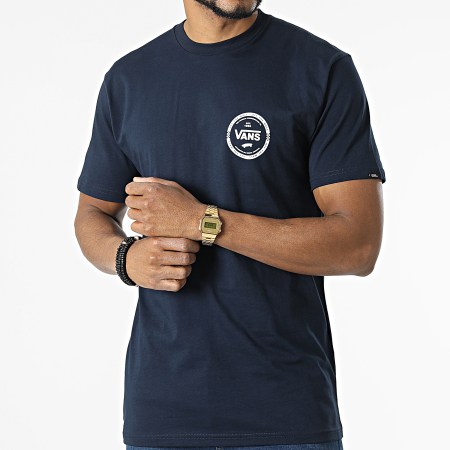 Vans - Tee Shirt Logo Check A7PLU Bleu Marine