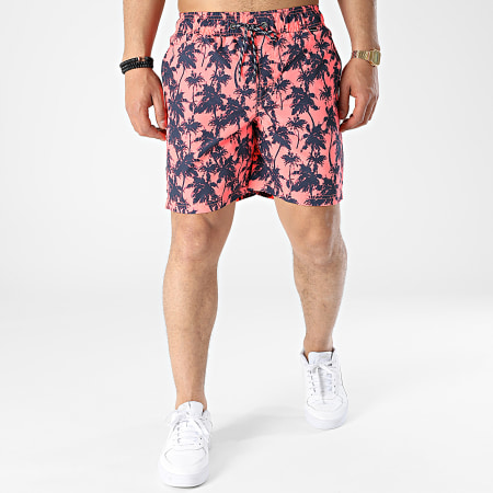 Blend - Pantaloncini da bagno Floral Navy Fluo Pink 20713626