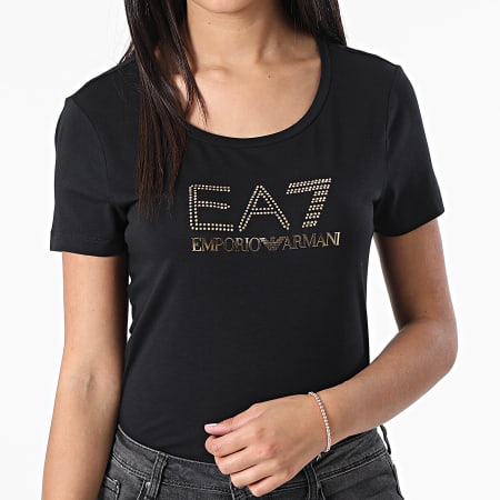 EA7 Emporio Armani - Camiseta Mujer 3LTT23 Negro Oro