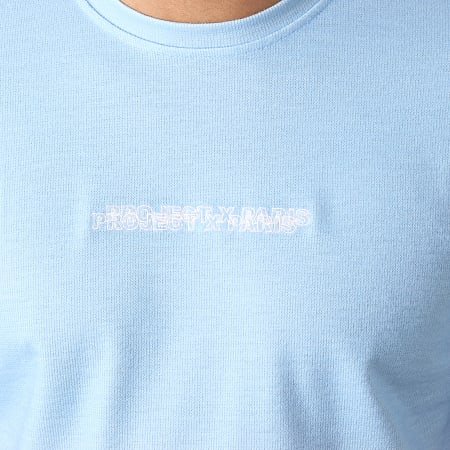 Project X Paris - Tee Shirt Oversize 2210203 Bleu Clair Saumon Dégradé