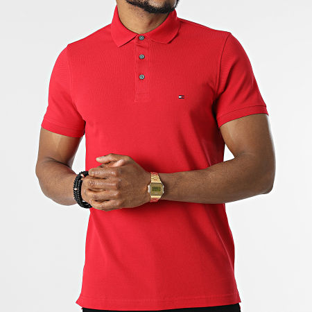 Tommy Hilfiger - Polo Manches Courtes 1985 Slim 7771 Rouge