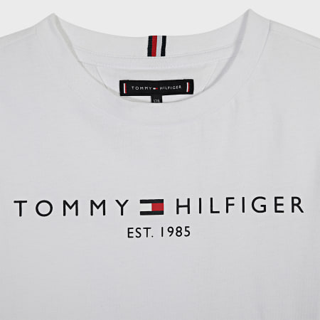 Tommy Hilfiger - Ensemble Tee Shirt Et Short Jogging Enfant 7436 Blanc Vert