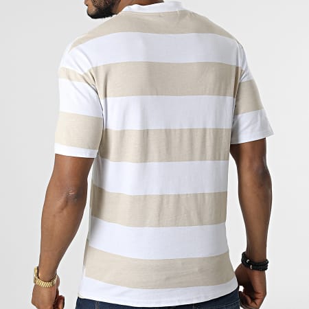 Uniplay - Tee Shirt A Rayures T21287 Beige Blanc