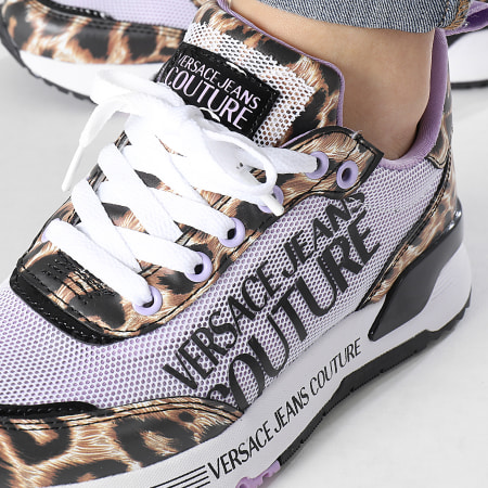 Versace Jeans Couture - Baskets Femme Fondo Dynamic 72YA3SA3 Lavender Leopard