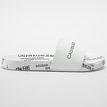 Calvin Klein - Claquettes Slide Institutional 0074 Bright White