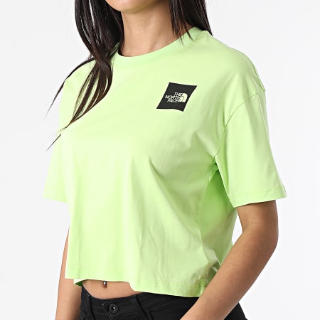 The North Face - Tee Shirt Femme Crop Fine Vert