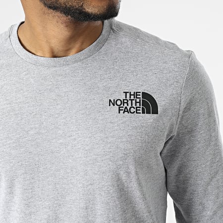 The North Face - Camiseta de manga larga Coordinates A5IG9 gris jaspeado