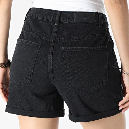 Vero Moda - Pantalones Cortos De Jean De Mujer Diecinueve Negro