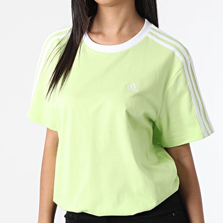 Adidas Sportswear - Maglietta donna 3 strisce HF7256 Verde