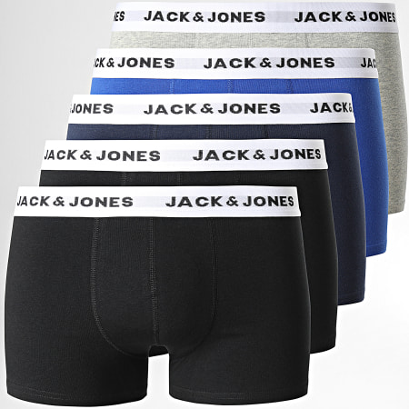 Jack And Jones - Pack De 5 Boxers 12188760 Negro Azul Real Gris Jaspeado