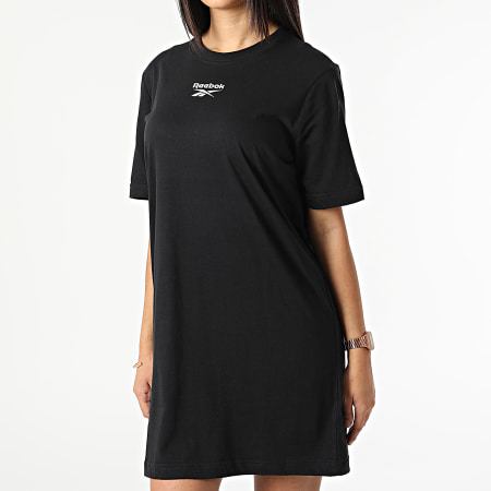 Reebok - Vestido de camiseta extragrande para mujer HA4326 Negro