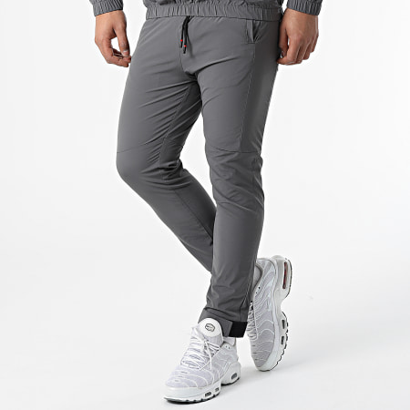 Frilivin - Track Suit Jacket Zip Neck Jogging Pants Grey Charcoal