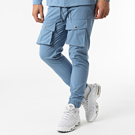 Frilivin - Conjunto de pantalón jogger azul