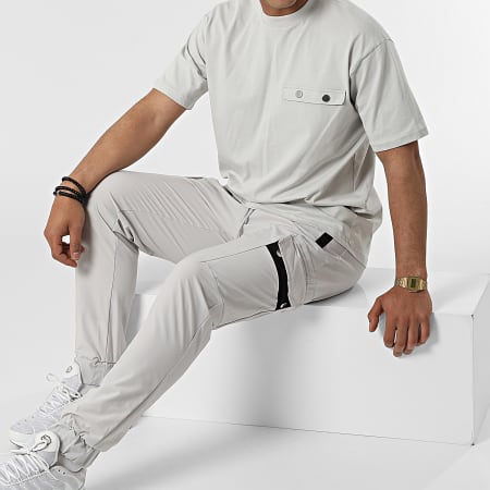 Ikao - Conjunto De Camiseta Y Pantalón Jogger Ll656 Gris Claro