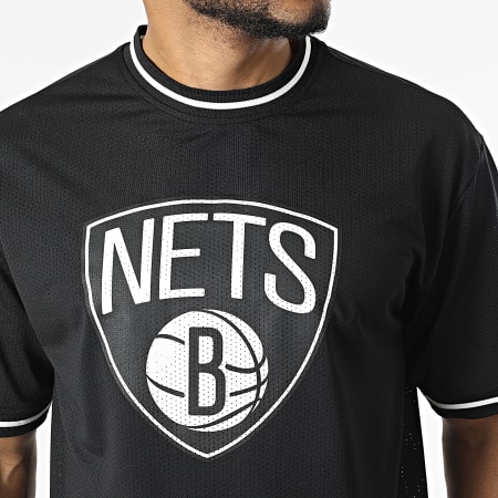 New Era - NBA Mesh Team Logo Brooklyn Nets Camiseta de gran tamaño 13083911 Negro