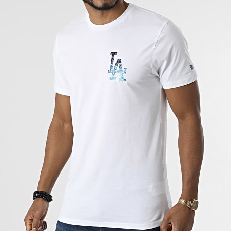 New Era - Tee Shirt MLB Back Body Water Print Los Angeles Dodgers 13083953 Blanc