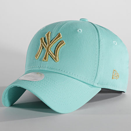 New Era - Casquette Femme 9Forty Metallic Logo New York Yankees Turquoise