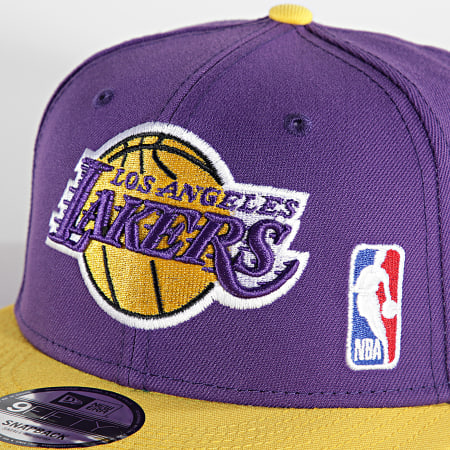 New Era - Casquette Snapback 9Fifty Team Arch Los Angeles Lakers Violet Jaune