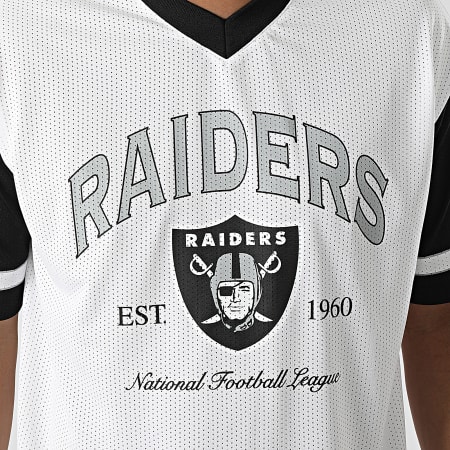 New Era - Tee Shirt Col V Las Vegas Raiders 13116157 Blanc