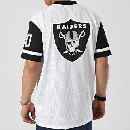 New Era - Camiseta con cuello en V de Los Vegas Raiders 13116157 Blanco