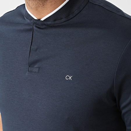 Calvin Klein - Polo a manica corta in cotone liscio 8997 Navy