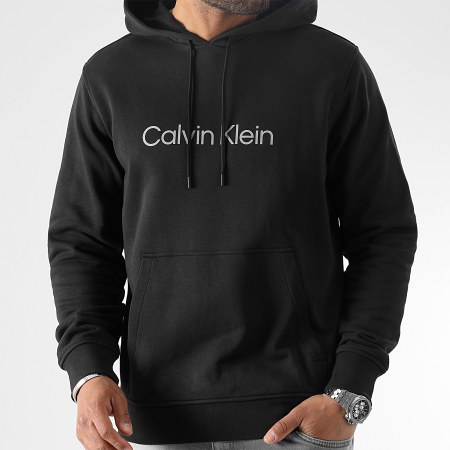 Calvin Klein - GMS2W304 Felpa con cappuccio nero riflettente