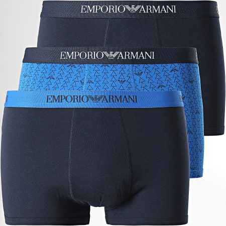 Emporio Armani - Confezione da 3 boxer 111625-2R722 nero blu reale