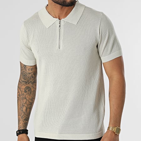 Frilivin - FA Korte Mouw Polo Beige