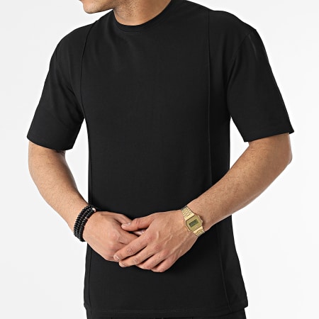 Frilivin - Conjunto de camiseta negra y pantalón corto de jogging