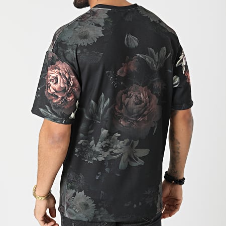 Frilivin - Tee Shirt Noir Floral