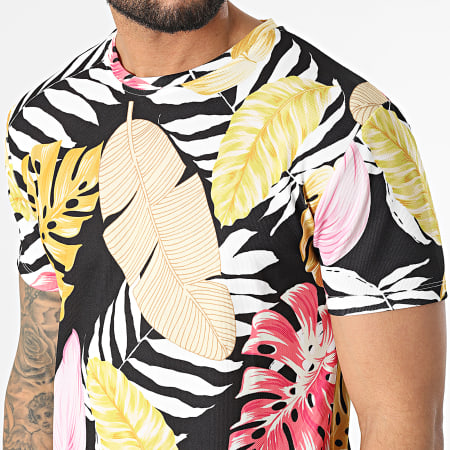 Frilivin - Tee Shirt Oversize Noir Floral