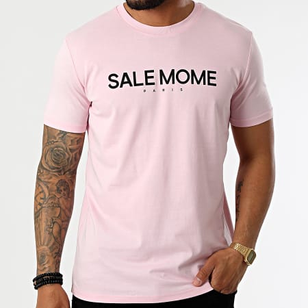 Sale Mome - Tee Shirt Nounours Rose Noir
