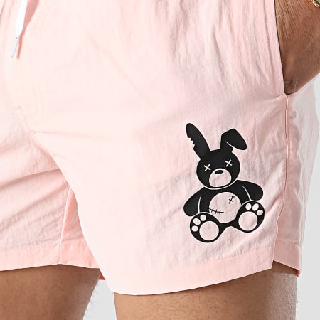 Sale Môme Paris - Pantaloncini da bagno con coniglio rosa nero