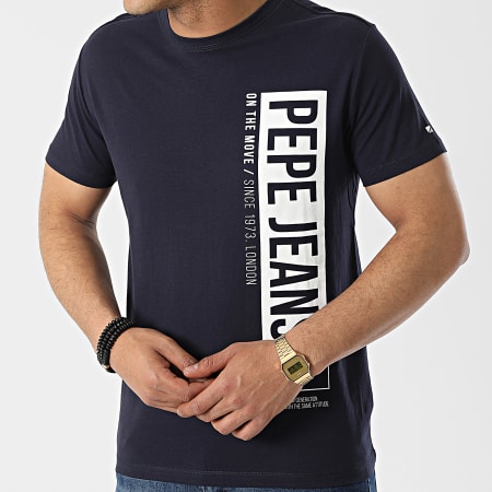 Pepe Jeans - Tee Shirt Alfie Bleu Marine