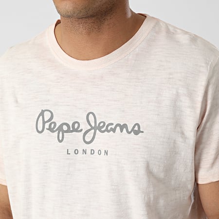 Pepe Jeans - Camiseta Don rosa jaspeado claro