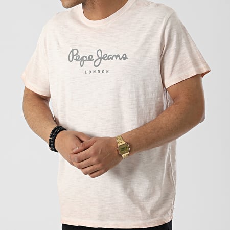 Pepe Jeans - Camiseta Don rosa jaspeado claro