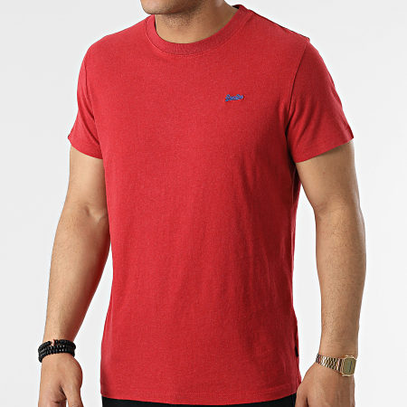 Superdry - Tee Shirt Vintage Logo Micro Embroidery M1011350A Rouge